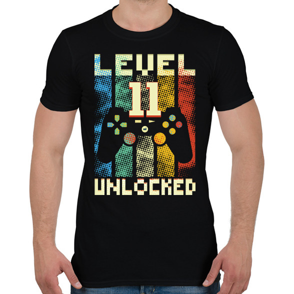 Level 11 unlocked - 11. születésnapi ajándék-Férfi póló