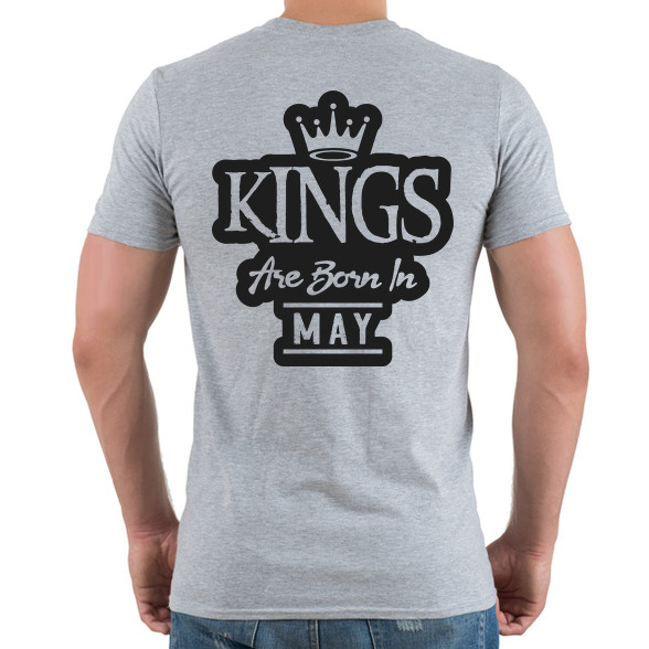 KINGS are born in May - fekete-Férfi póló