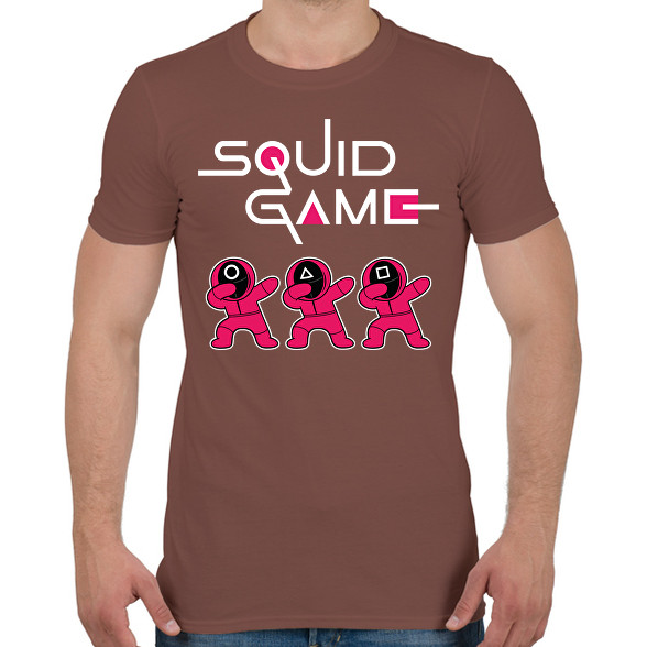 Squid Game trio dab fehér-Férfi póló