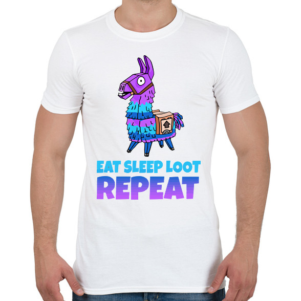 Eat Sleep Loot Repeat-Férfi póló