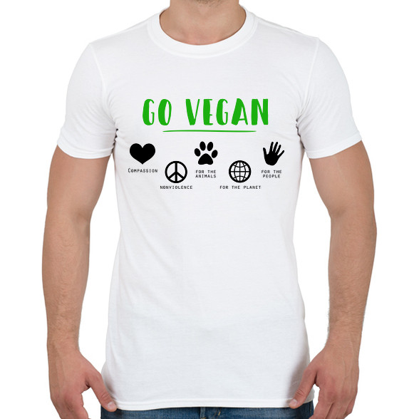 Go vegan-Férfi póló