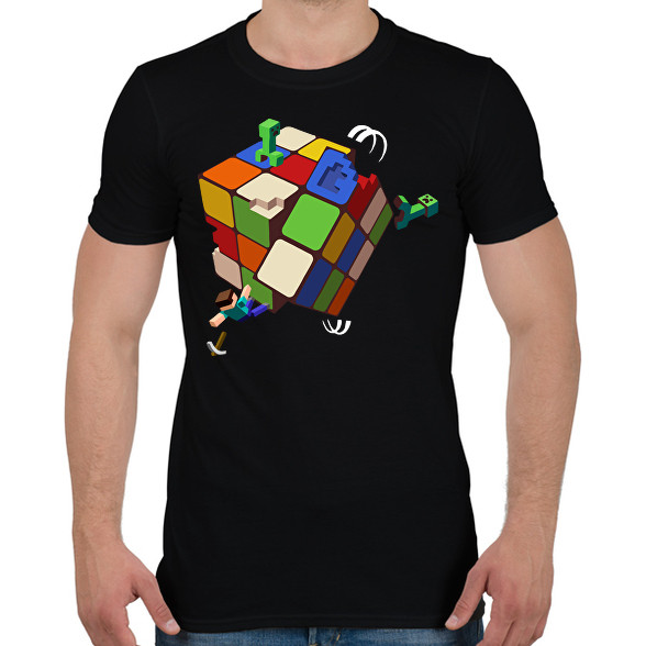 Rubik - Minecraft-Férfi póló