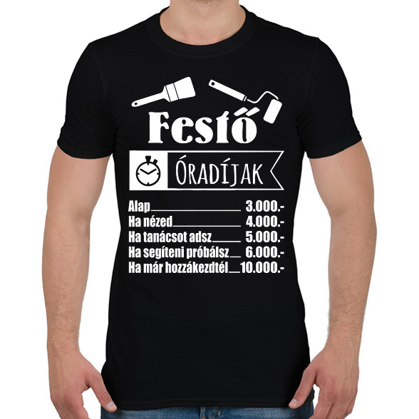 Festő óradíj-Férfi póló