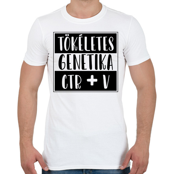 Tökéletes genetika Ctr+V-Férfi póló