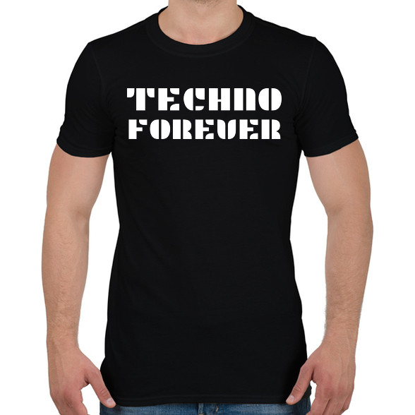 TECHNO FOREVER-Férfi póló