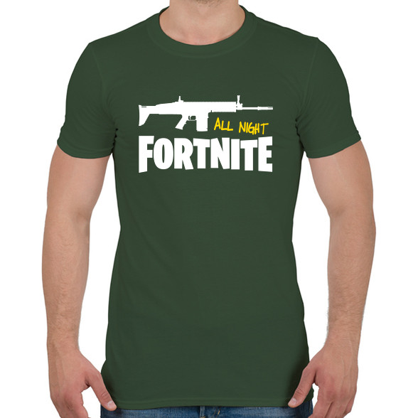 All night FORTNITE-Férfi póló