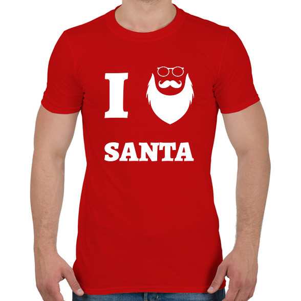 I Love Santa-Férfi póló