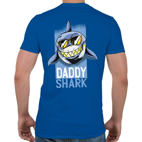 Daddy shark - apa cápa-Férfi póló