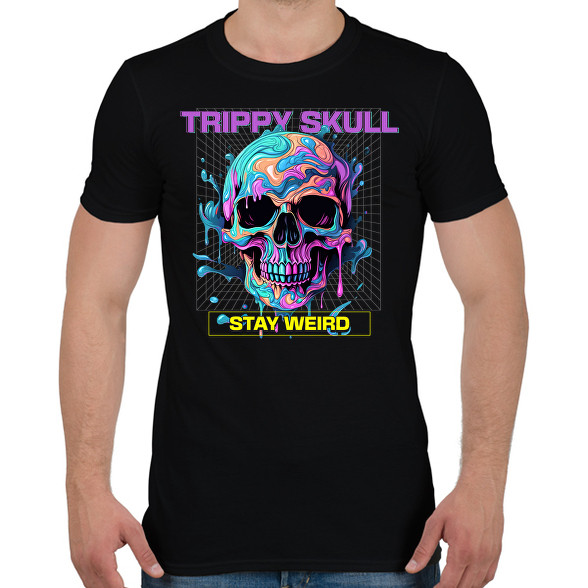 Trippy Skull-Férfi póló