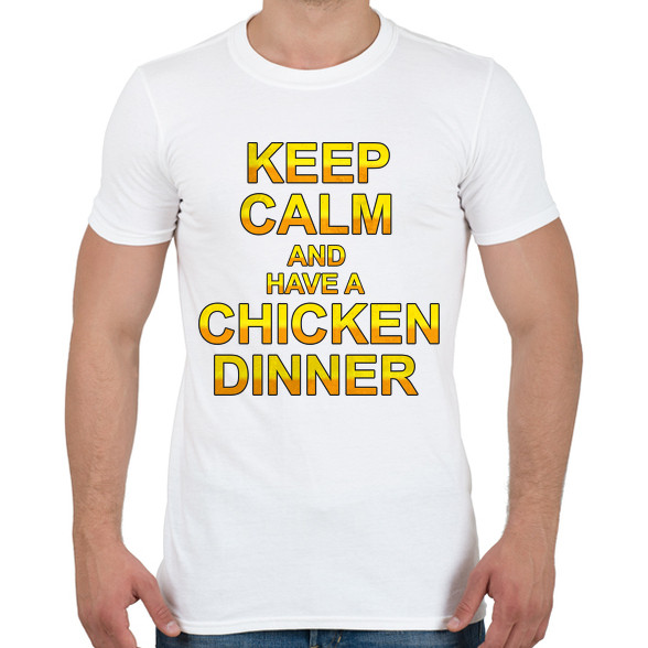 PUBG - Keep Calm and have a Chicken Dinner-Férfi póló