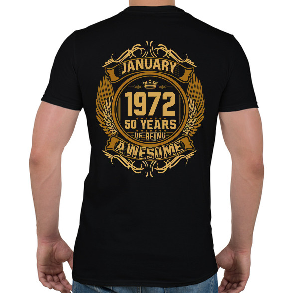 1972 január awesome-Férfi póló