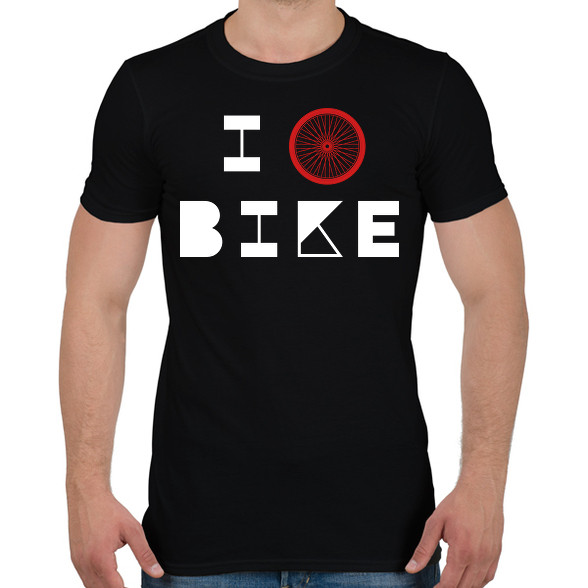 I love bike (white)-Férfi póló