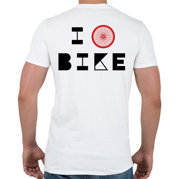 I love bike (black)-Férfi póló