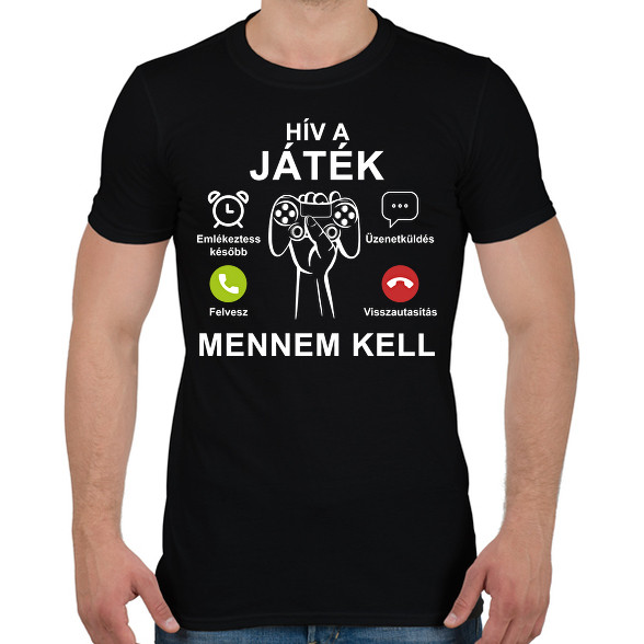 Hív a játék mennem kell-Férfi póló