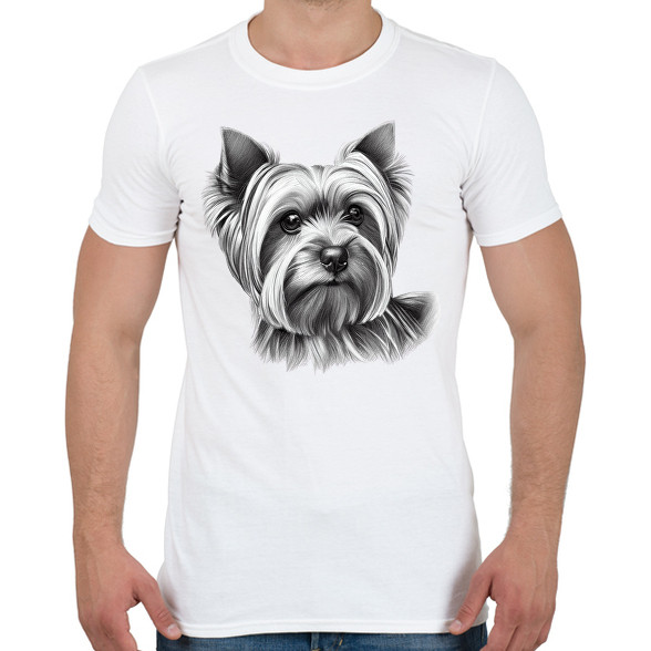 Yorkshire terrier kutya -Férfi póló