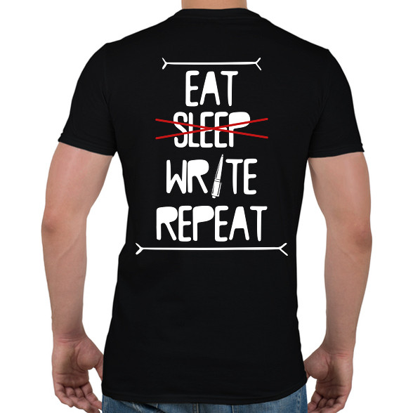 Eat, write, repeat-Férfi póló