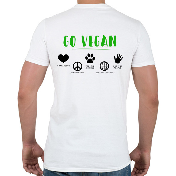 Go vegan-Férfi póló