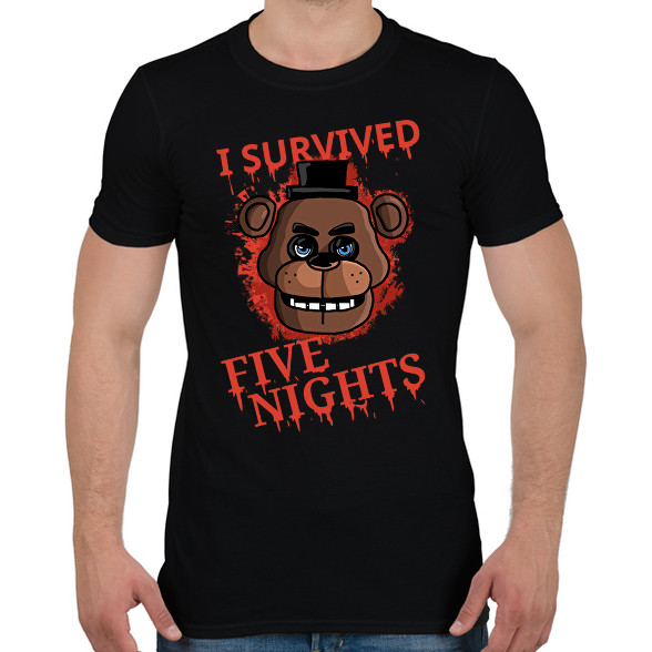 I survived five nights-Férfi póló