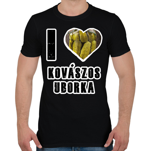 I Love Kovászos Uborka-Férfi póló