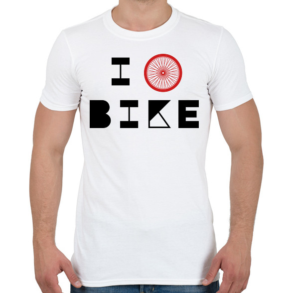 I love bike (black)-Férfi póló