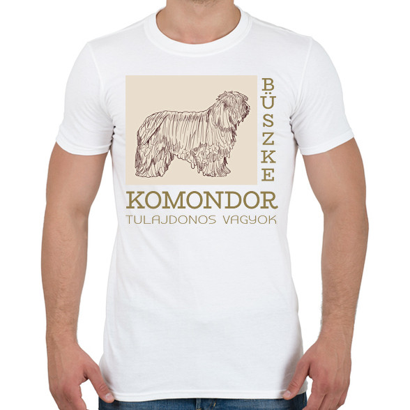 Büszke tulajdonos - Komondor-Férfi póló