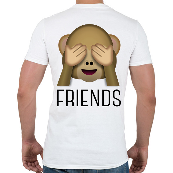 3 majom - friends-Férfi póló