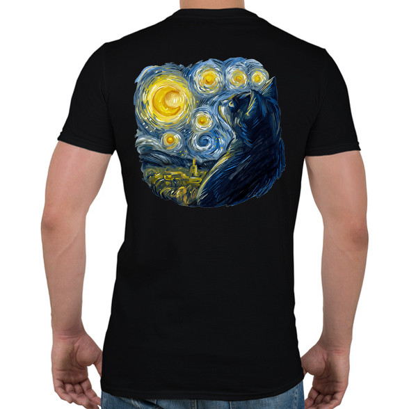 Van Gogh cica , Starry night by Vincent-Férfi póló