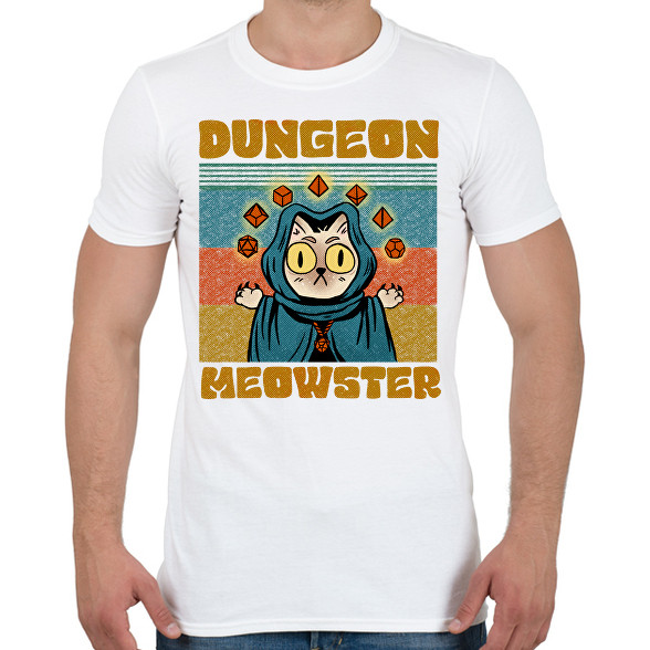 Dungeon meowster-Férfi póló