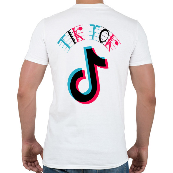 Tik Tok logo-Férfi póló