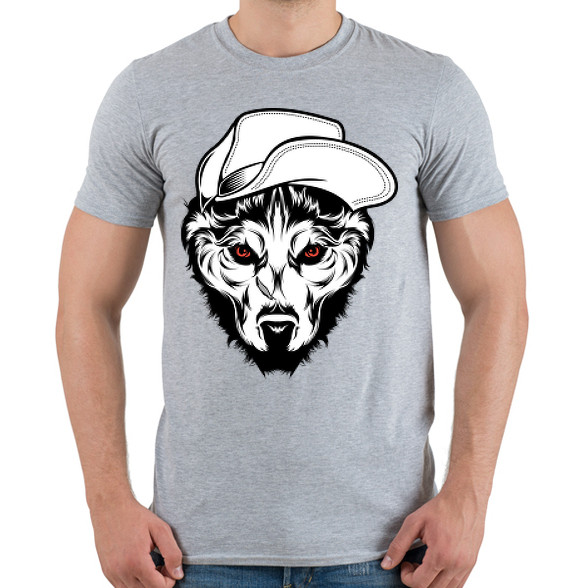 Kalapos farkas-Férfi póló