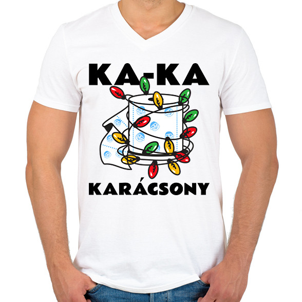 KA-KA KARÁCSONY-Férfi V-nyakú póló