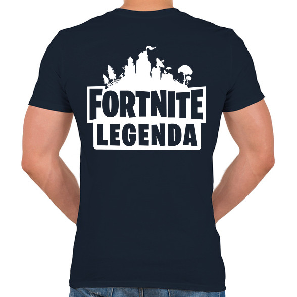 Fortnite Legenda - Fehér-Férfi V-nyakú póló