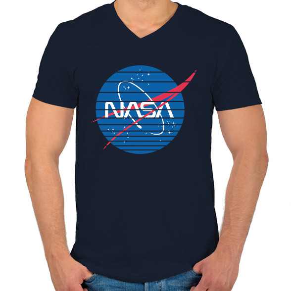 Nasa logo-Férfi V-nyakú póló