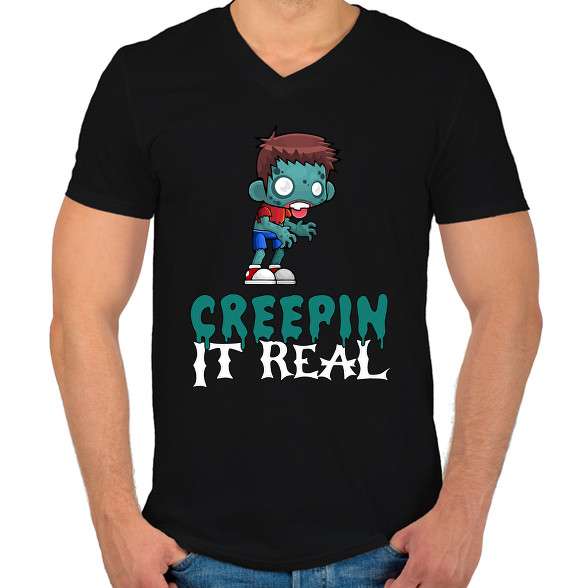 Creepin It Real-Férfi V-nyakú póló