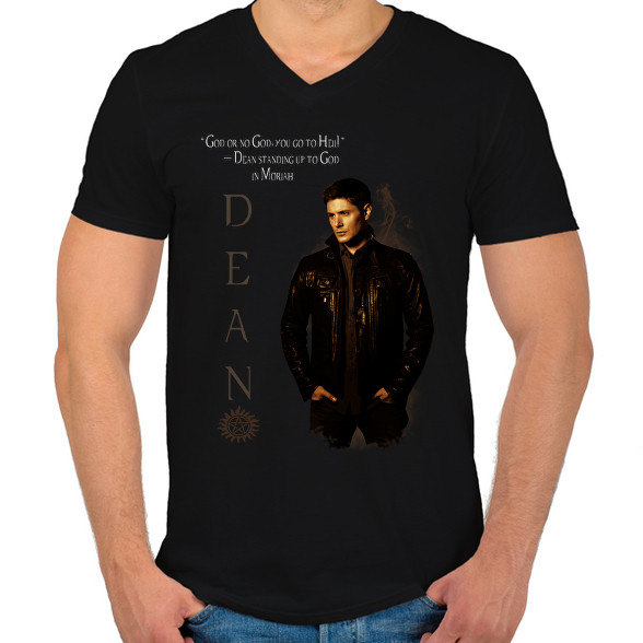 dean winchester-Férfi V-nyakú póló