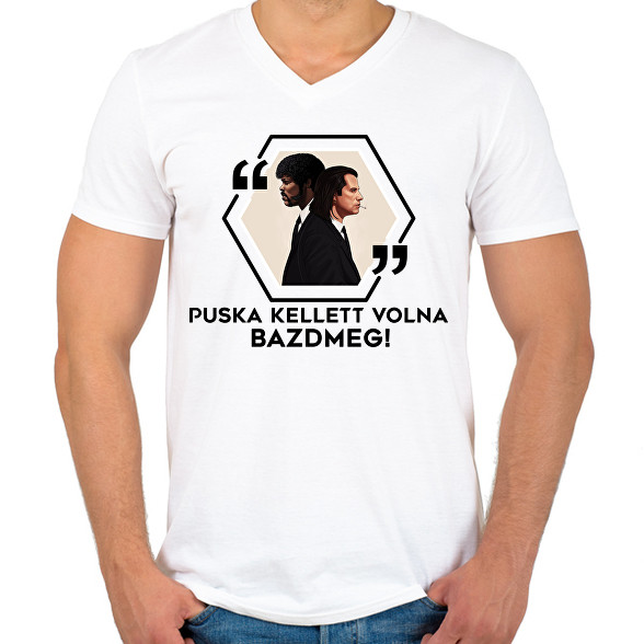 Puska kellett volna!-Férfi V-nyakú póló