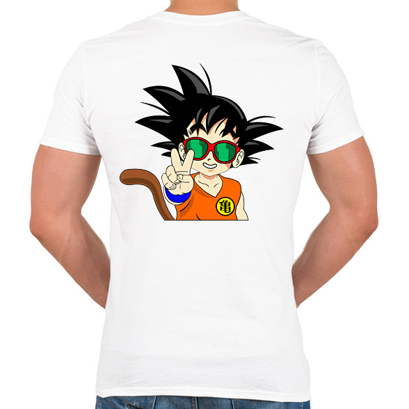 Goku szemüvegben -Férfi V-nyakú póló