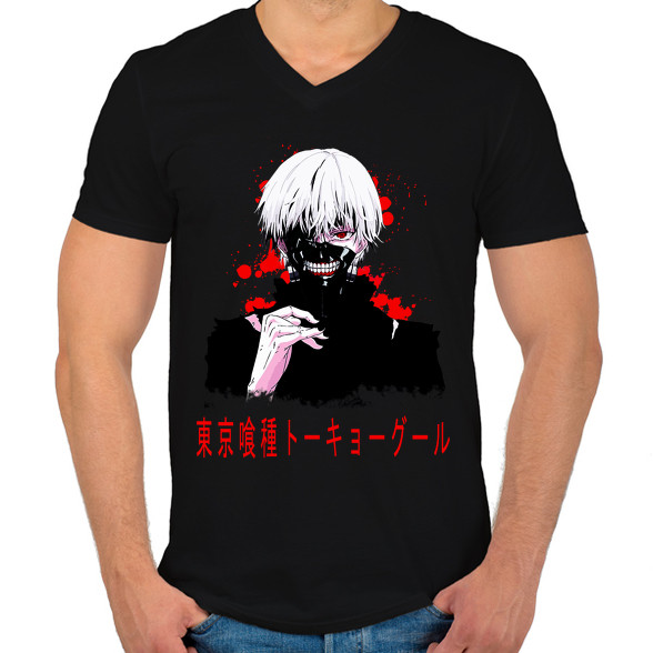 TOKYO GHOUL-Férfi V-nyakú póló