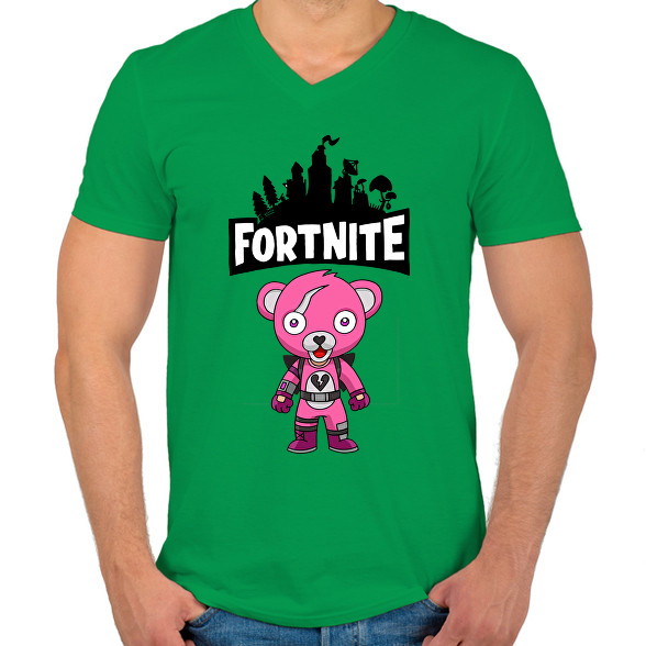 Fortnite Cuddle team leader-Férfi V-nyakú póló