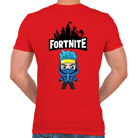 Fortnite ninjaaa-Férfi V-nyakú póló