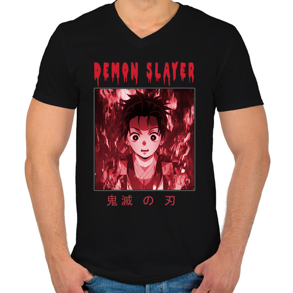 DEMON SLAYER-Férfi V-nyakú póló