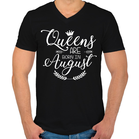A királynők augusztusban születnek-Férfi V-nyakú póló