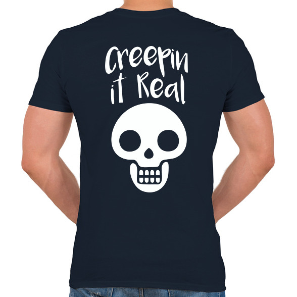 Creepin It Real Skull-Férfi V-nyakú póló