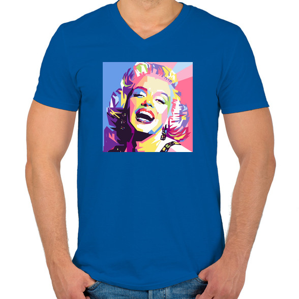 PopArt - Marilyn Monroe-Férfi V-nyakú póló