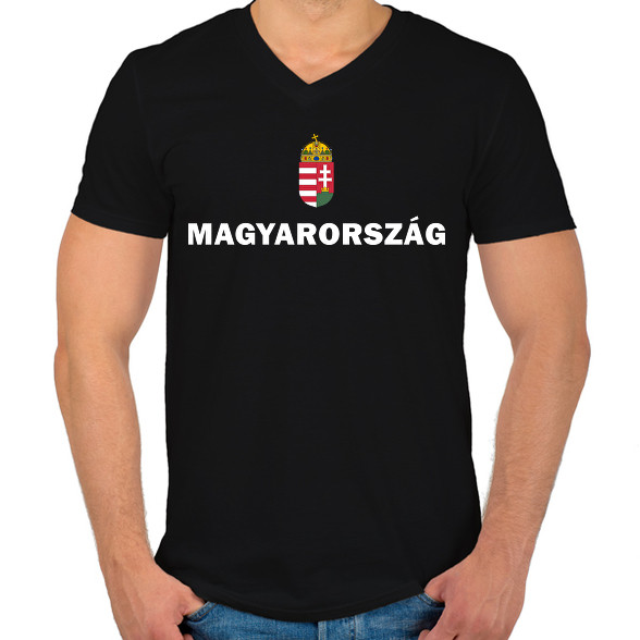 Magyarország-Férfi V-nyakú póló