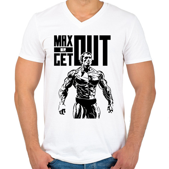 Max or Get out-Férfi V-nyakú póló