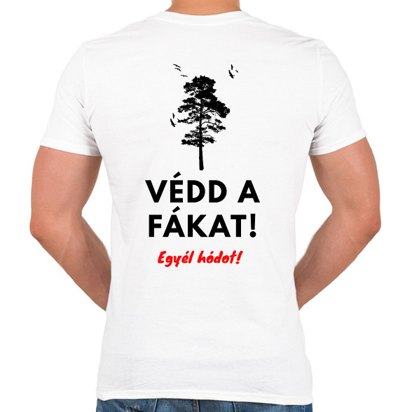 Védd a fákat-Férfi V-nyakú póló