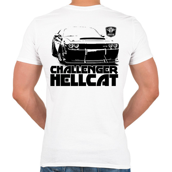 Challenger Hellcat Front-Férfi V-nyakú póló