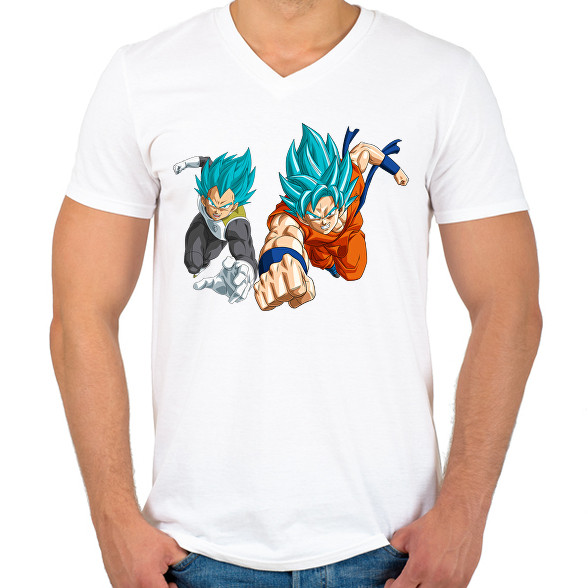 Dragonball-Férfi V-nyakú póló