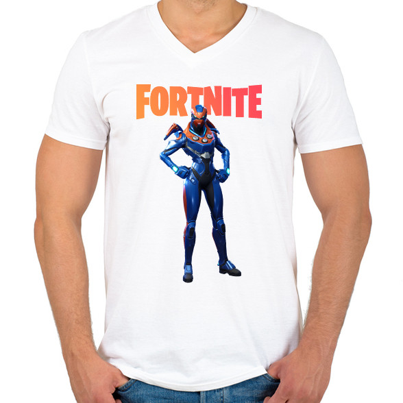 Eon Fortnite-Férfi V-nyakú póló